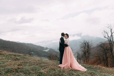 Sochi ve deniz, ca tarafından Avrupa tarzında bir düğün dağlarında modern düğün