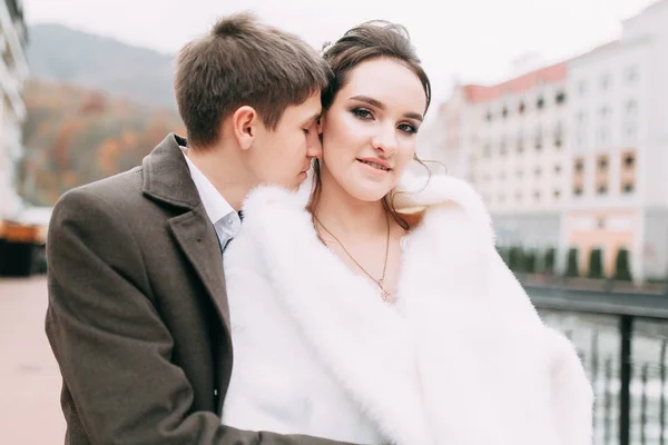 Moderne Hochzeit Den Bergen Sochi Und Meer Eine Hochzeit Europäischen — Stockfoto