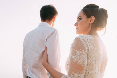 Sochi ve deniz, ca tarafından Avrupa tarzında bir düğün dağlarında modern düğün