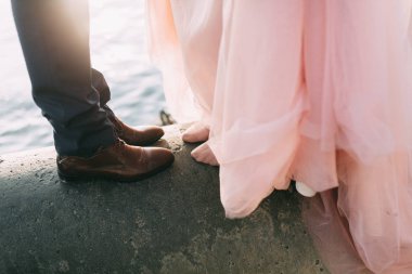 Sochi ve deniz, ca tarafından Avrupa tarzında bir düğün dağlarında modern düğün