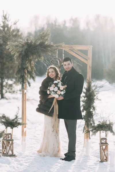 Düğün Fotoğraf Çekimi Skandinav Avrupa Tarzı Stüdyo Açık Havada Baskı — Stok fotoğraf