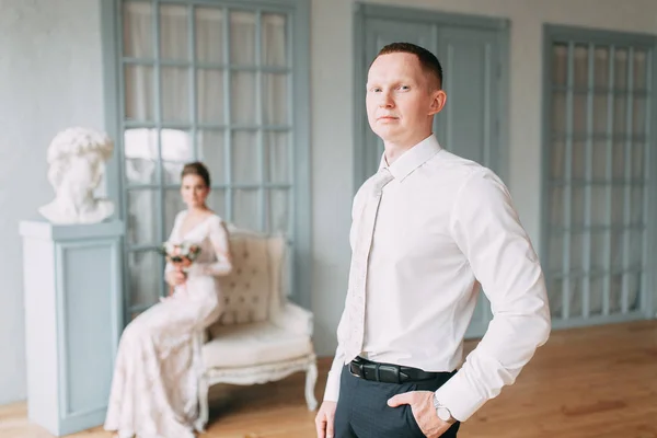 Matrimonio Stile Europeo Studio Sul Palco — Foto Stock