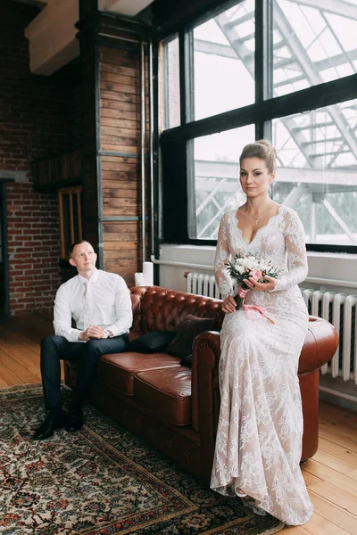 Casamento Estilo Europeu Estúdio Stree — Fotografia de Stock