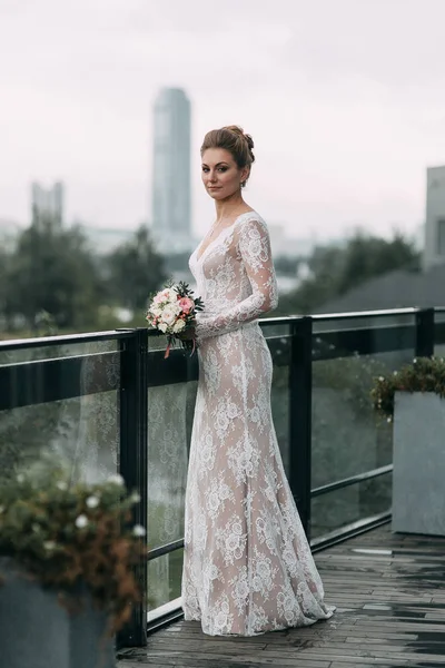 Hochzeit Europäischen Stil Atelier Und Auf Dem Stree — Stockfoto