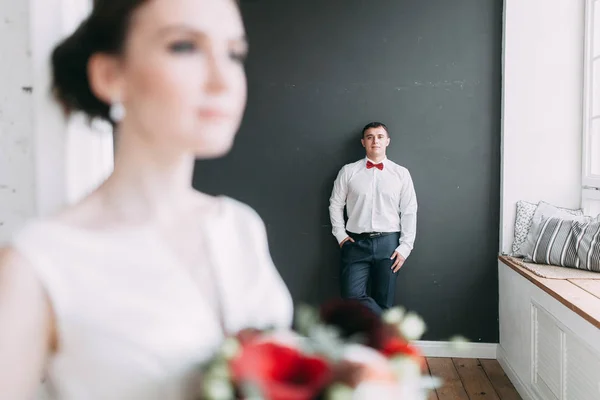 Casamento Estilo Europeu Estúdio Stree — Fotografia de Stock