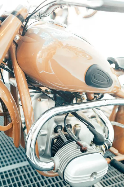 Metal Structures Exhibition Bike Details Retro Motorcycle Museum — ストック写真