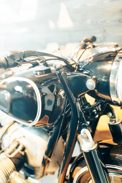 Engine Metal Structures Bike Museum Details Old Retro Motorcycle 20Th — ストック写真