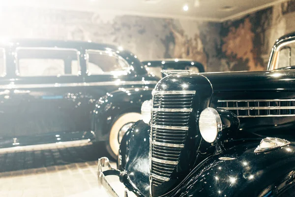 Fica Com Carros Velhos Caros Exposição Carros Retro Museu Século — Fotografia de Stock