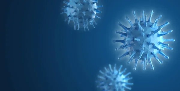 Moléculas Virus Sangre Ilustración Coronavirus Macro —  Fotos de Stock