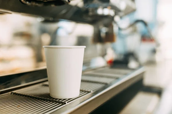 Una Taza Cartón Para Café Contigo Copa Café Blanco Máquina — Foto de Stock