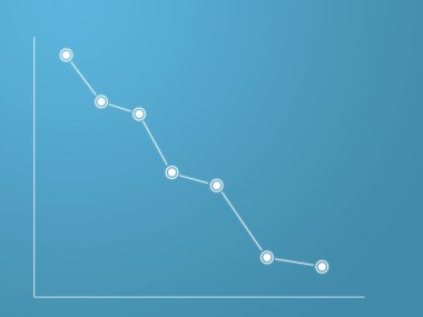 Göstergeleri üç boyutlu çizimlerde azalt ve düşür. Ekonominin ahşap küplerden düşüşünün grafiği. 
