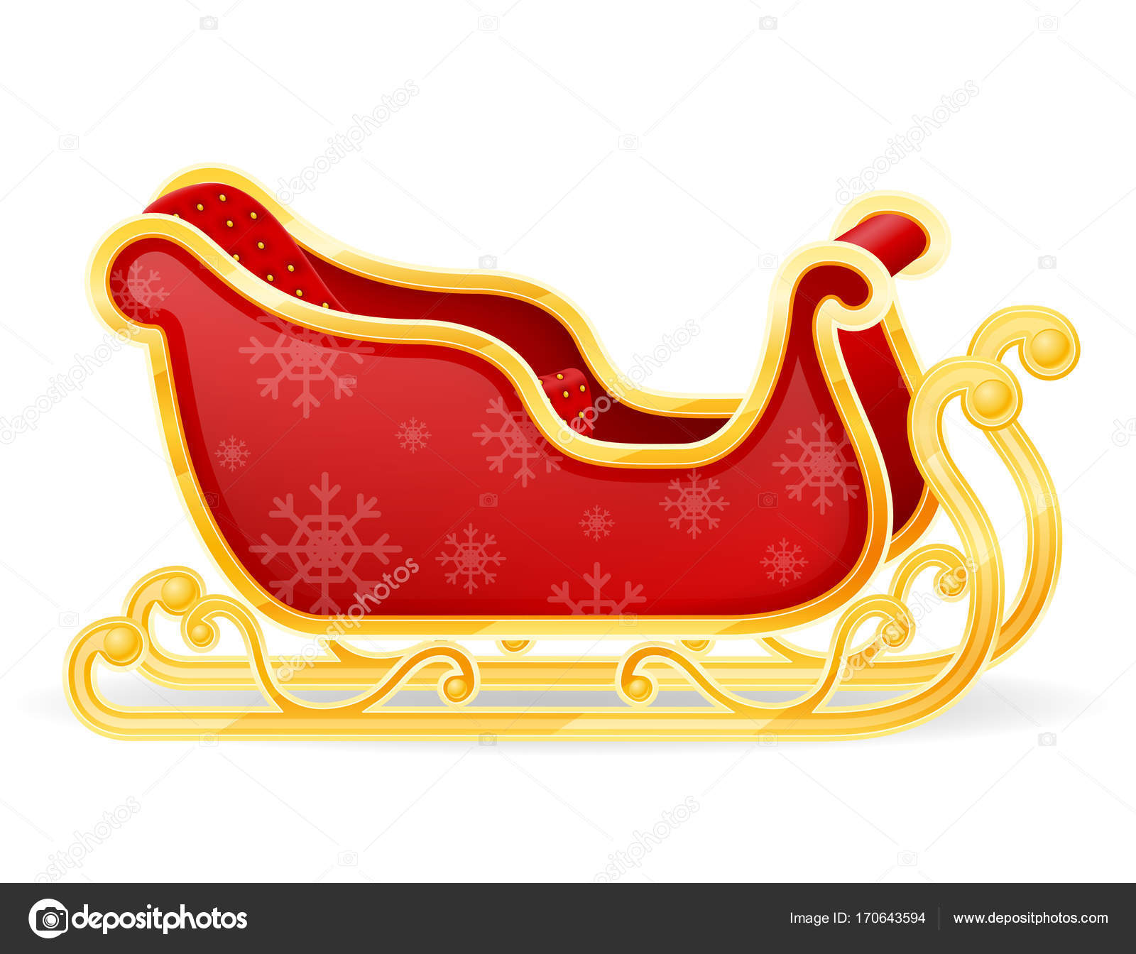 Christmas Santa Claus Sleigh Stock Vector Illustration Stock