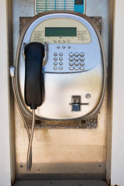 düğmeleri ile sokak metal ödemeli telefon
