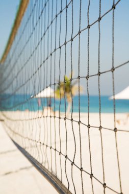 Deniz sahilde voleybol net