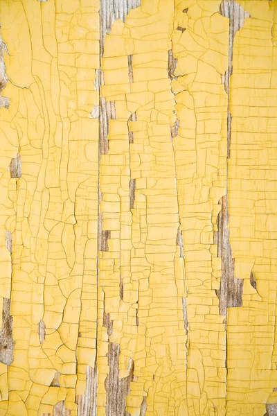 Craquelure von gelber Farbe auf einer linierten Oberfläche — Stockfoto