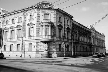 Rusya tarihi eski bir binanın cephe