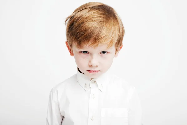 Cute little emotional boy — Stock Photo, Image