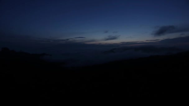 Kuala Lumpur Maleisië Sabah Zonsopgang Palmolie Plantage Met Wolken Mist — Stockvideo