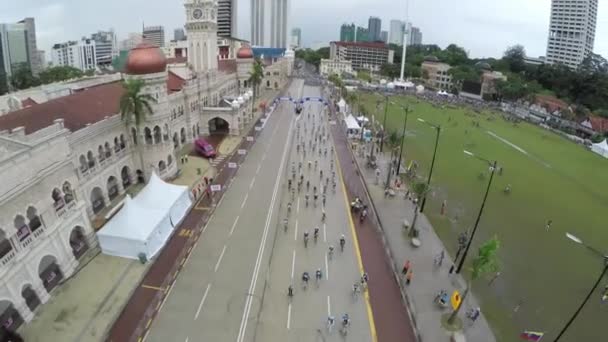 Kuala Lumpur Malásia Merdeka Square Saindo Estrada Praça Merdeka Com — Vídeo de Stock