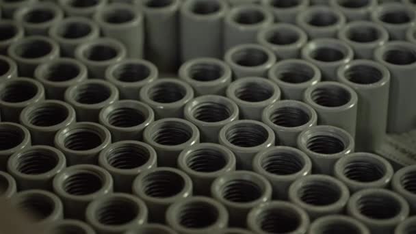Acopladores Plástico Cinza Para Construção Inclinação — Vídeo de Stock