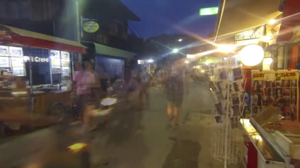 Kuala Lumpur Malásia Ásia Timlapse Noite Bazar Timelapse Com Zoom — Vídeo de Stock