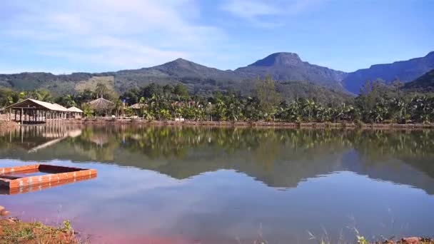 Relection Canyon Praia Grande Green Dans Lac Pan Droite Gauche — Video