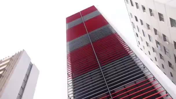 Sao Paulo Compilation City Shoots Moving Car — стоковое видео