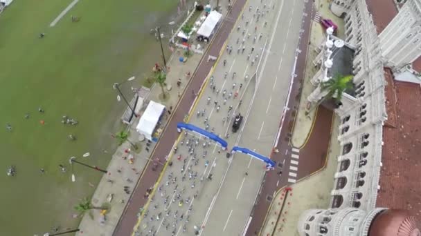 Kuala Lumpur Maleisië Merdeka Square Boven Hoek Lange Shot Van — Stockvideo