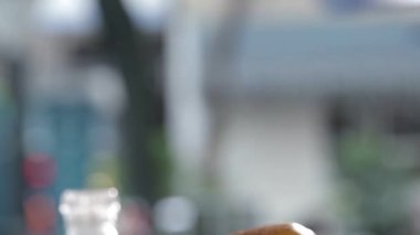 Kuzu Peynir Burger Görünümü - Eğik - Tepeden Aşağıya