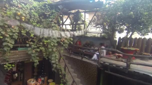 Katmandou Népal Asie Timlapse Transition Jour Nuit Restaurant — Video