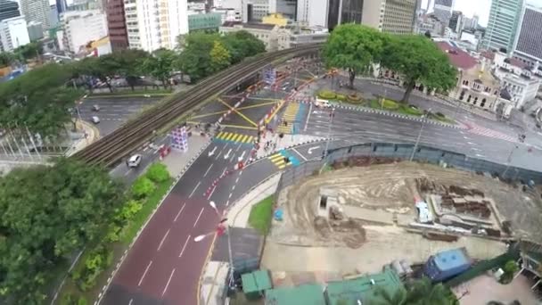 Kuala Lumpur Malaysia Merdeka Square Auf Dem Weg Zum Stadtbahn — Stockvideo