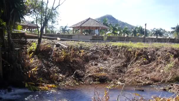 Water Voor Een Hut Brazilië — Stockvideo