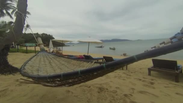 Koh Samui Thailand Asia Timlapse Eine Schaukel Hängt Strand — Stockvideo