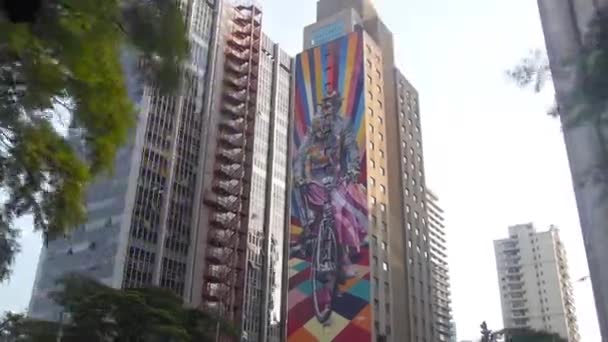 Şehir Çkileri Sao Paulo Brezilya — Stok video