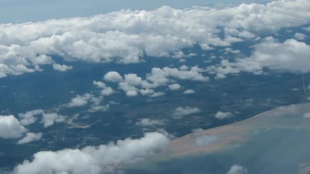 Κουάλα Λουμπούρ Μαλαισία Sabah Aerial Should Clouds Aeroplane — Αρχείο Βίντεο