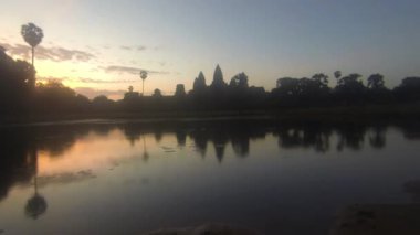 Kamboçya - Siyam Reap - Asya Timlapesi: Güzel Angkor Wat Sunrise - Geniş Atış
