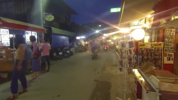 Kuala Lumpur Malaysia Asia Timlapse Night Bazaar Pan Left Right — Stok Video