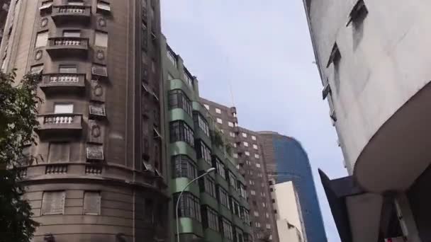 Sao Paulo Bâtiments Dans Centre Ville Inclinaison — Video
