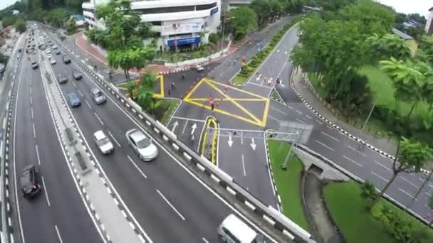 Kuala Lumpur Malásia Merdeka Square Kuala Lumpur Estradas Rodovias Sobrevoando — Vídeo de Stock