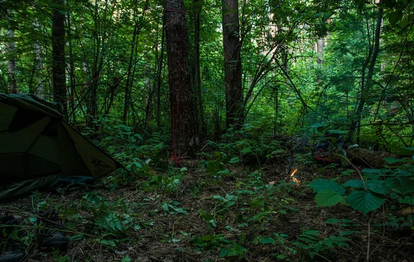 Camping salvaje en Rusia — Foto de Stock