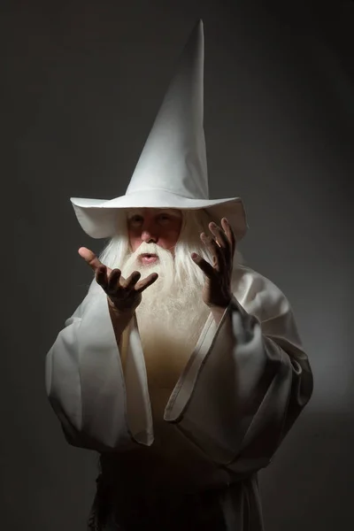 A man in a sorceress costume — Stock Photo, Image