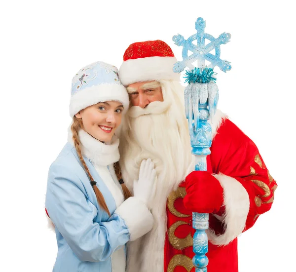 Santa Claus and Snow Maiden — Stock Photo, Image