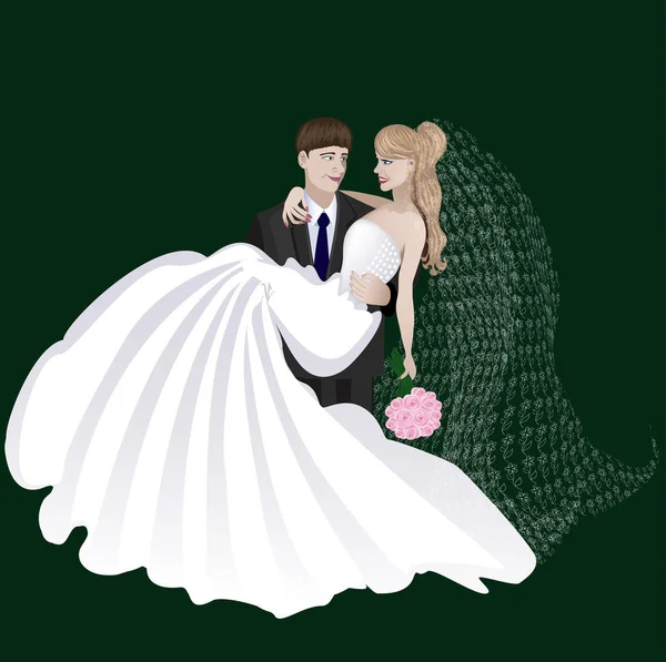 Nerede damat gelin ellerinde tutan geleneksel bir düğün resmi