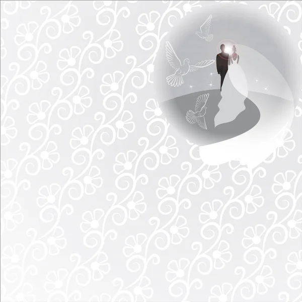 Damat ve gelin gri arka plan.