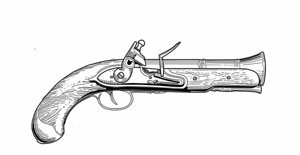 Морской Старинный Пистолет — стоковое фото