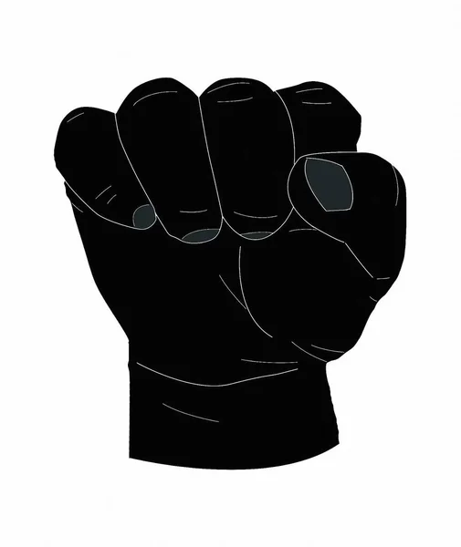 Pierwsze Black Hand Protest — Zdjęcie stockowe