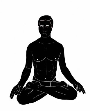 Asana Lotus poz. Yoga.