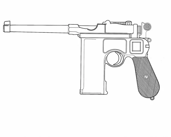 Otomatik Tabanca Mauser Resim — Stok fotoğraf