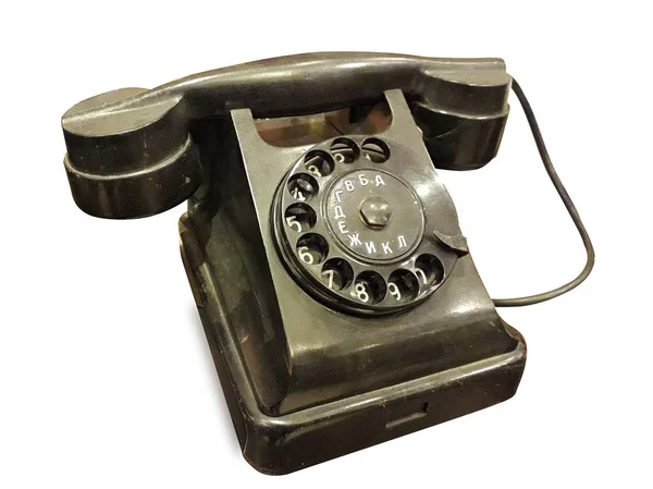 Gamla Antika Ebenholts Retro Telefon — Stockfoto
