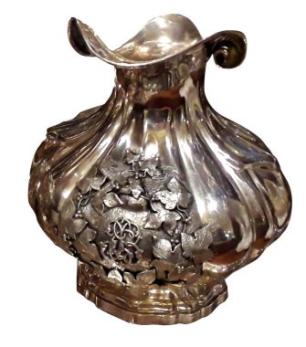 Silver antique dishes of 19th century.